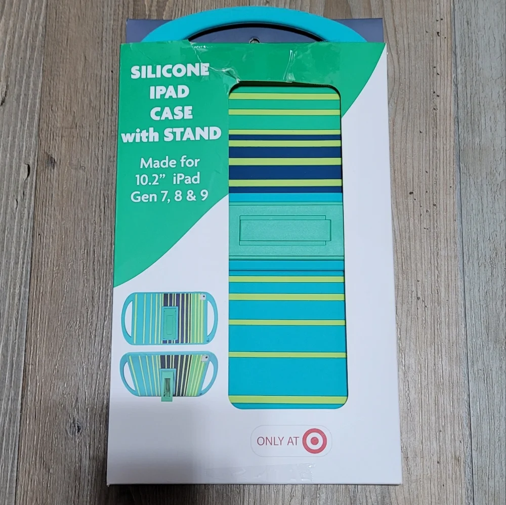 Komar Kids Blue/Green Stripes Kids'iPad Case w/Stand